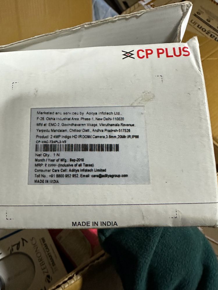 Cp Plus Camera Unused Sealed Pack Security Home