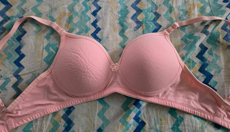 Comfortable Pink Padded Bra