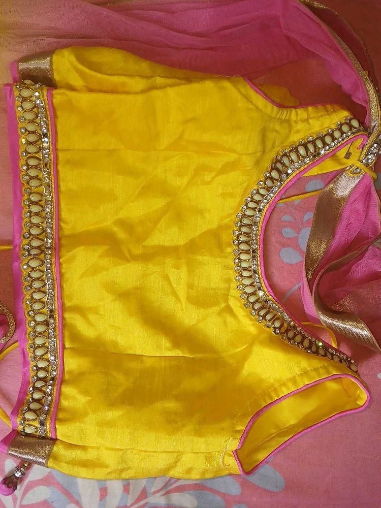 Vibrant Yellow Embellished Blouse
