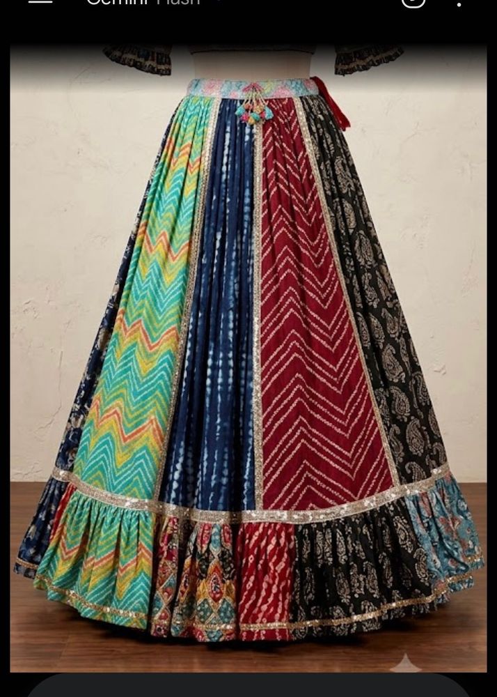 Bohemian Patchwork Lehenga Skirt
