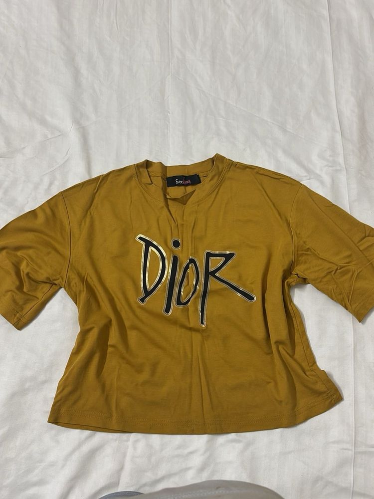 DIOR Inspired Mustard Tee