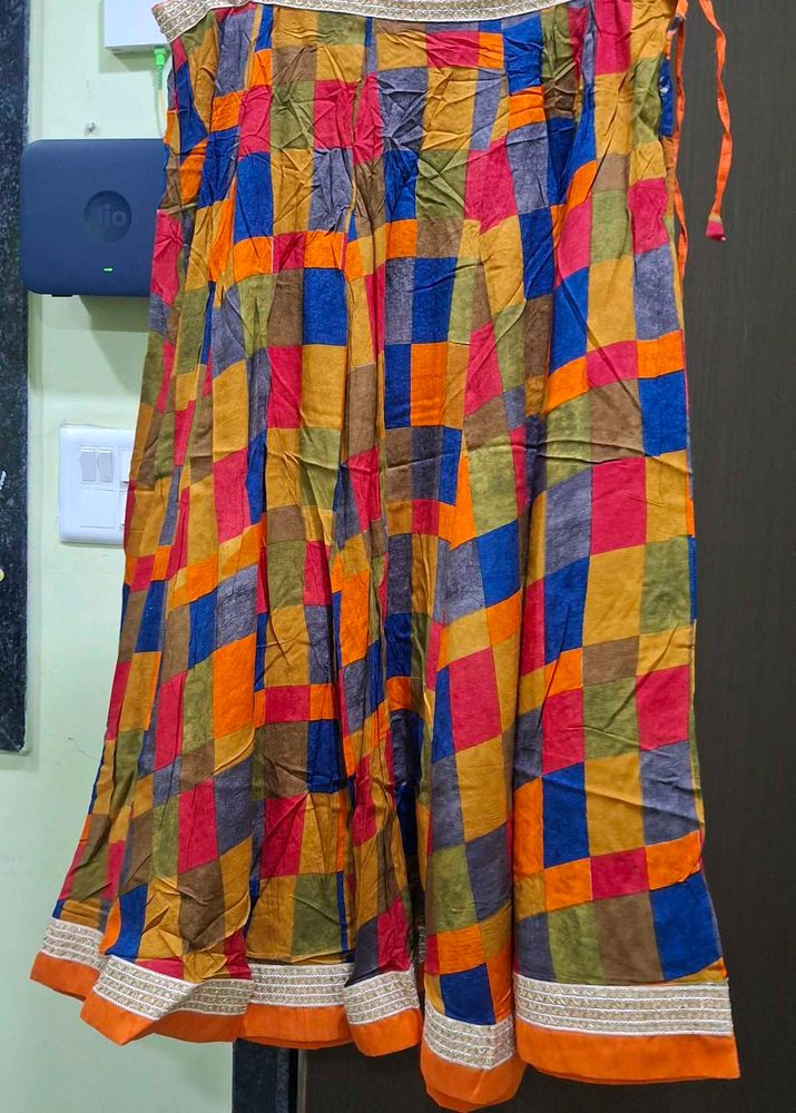 Vibrant Geometric Print Maxi Skirt