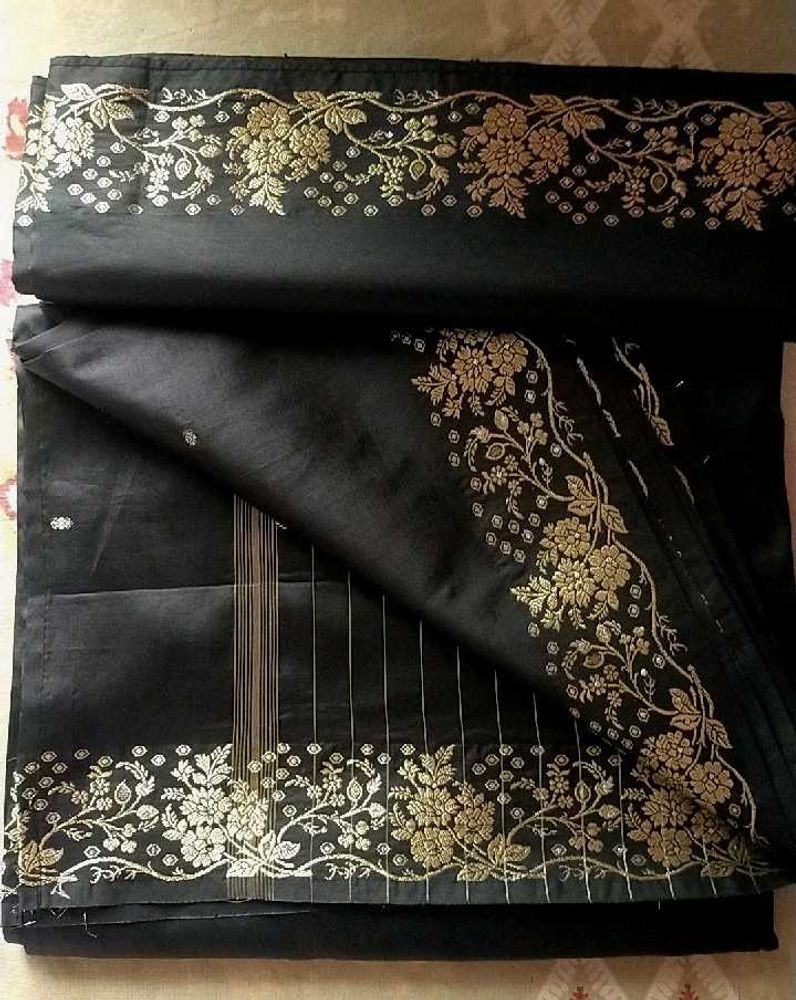 Black silk saree