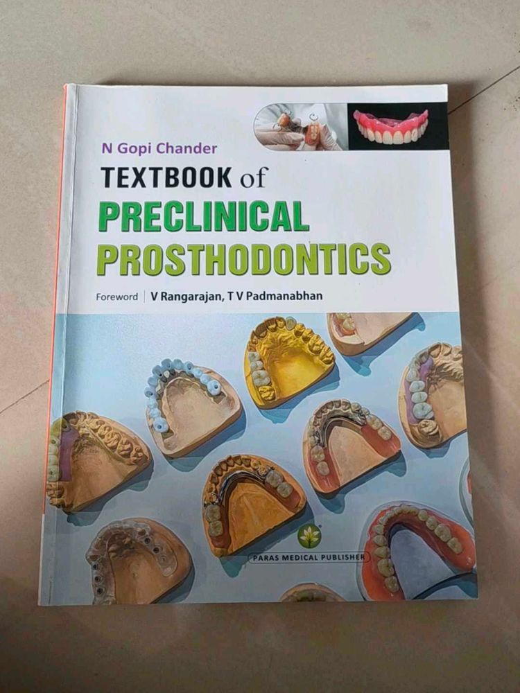 Textbook of Preclinical Prosthodontics for II BDS
