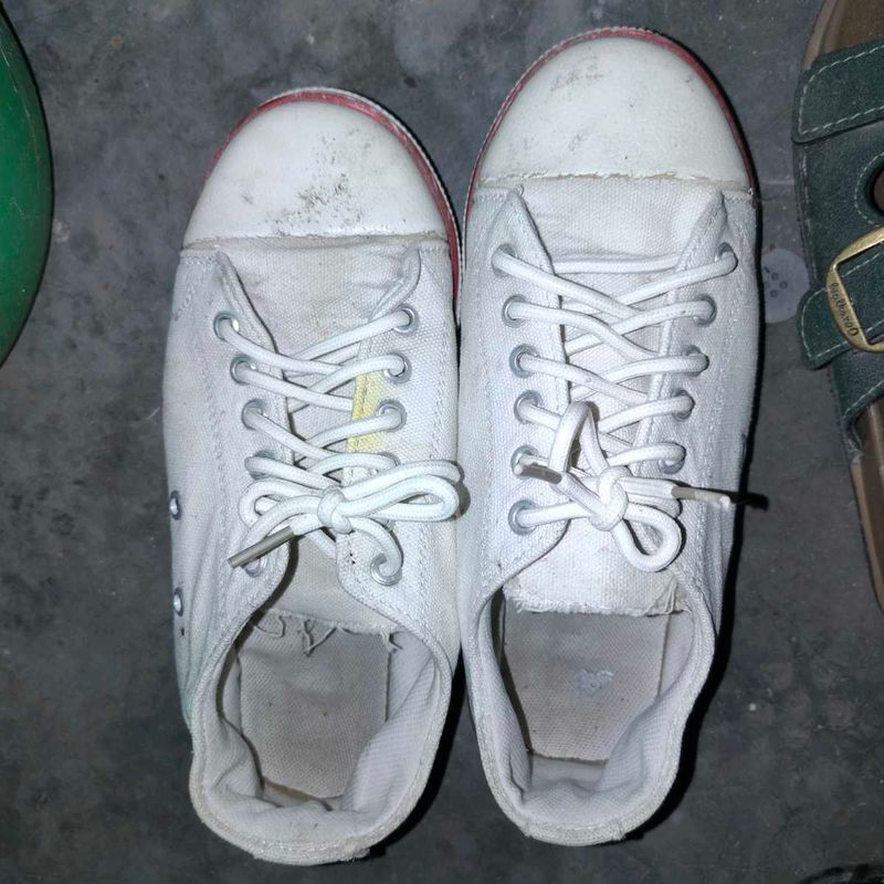 Classic White Canvas Sneakers