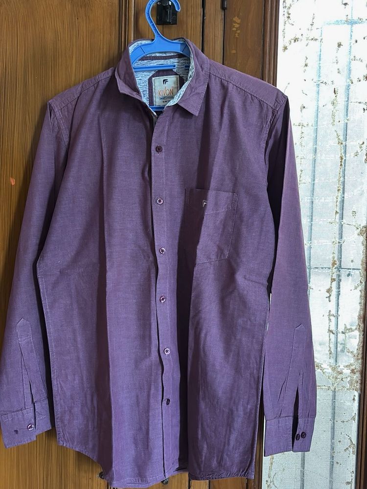 Men's Purple Long Sleeve Shirt