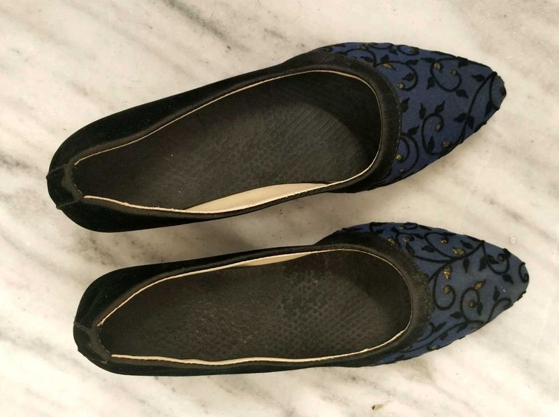 Blue And Black suede Bellies