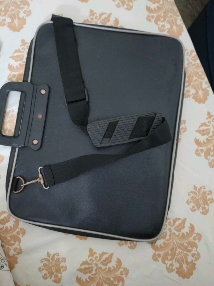 Black Laptop Bag with Strap
