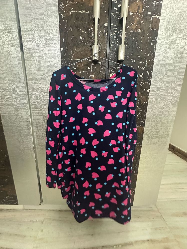 Cozy Heart Print Nightshirt