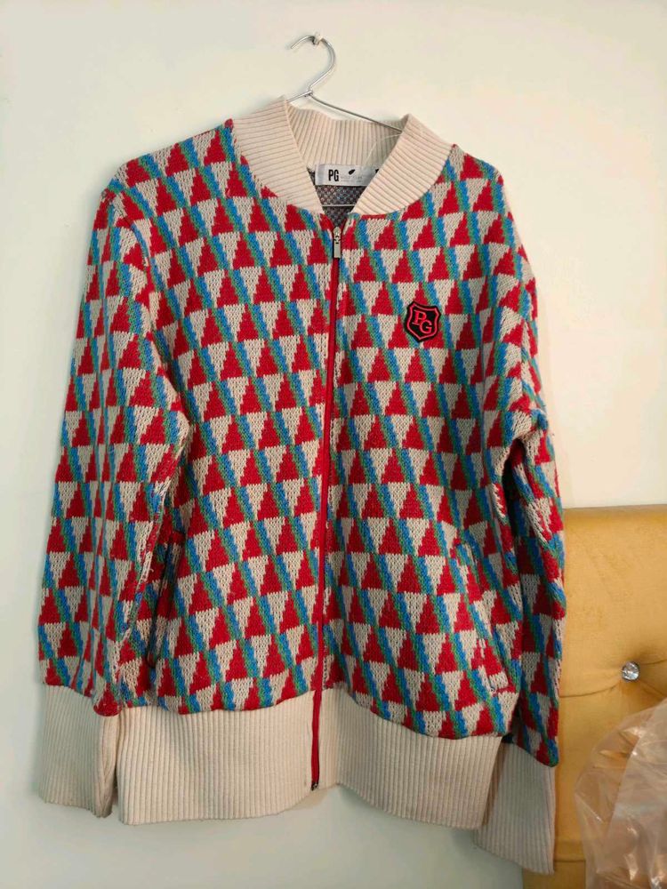 Patterned Zip-Up Jacket