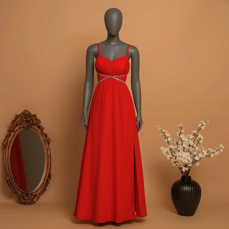 Sale🎉🎊Orange Maxi Dress with Embellishments