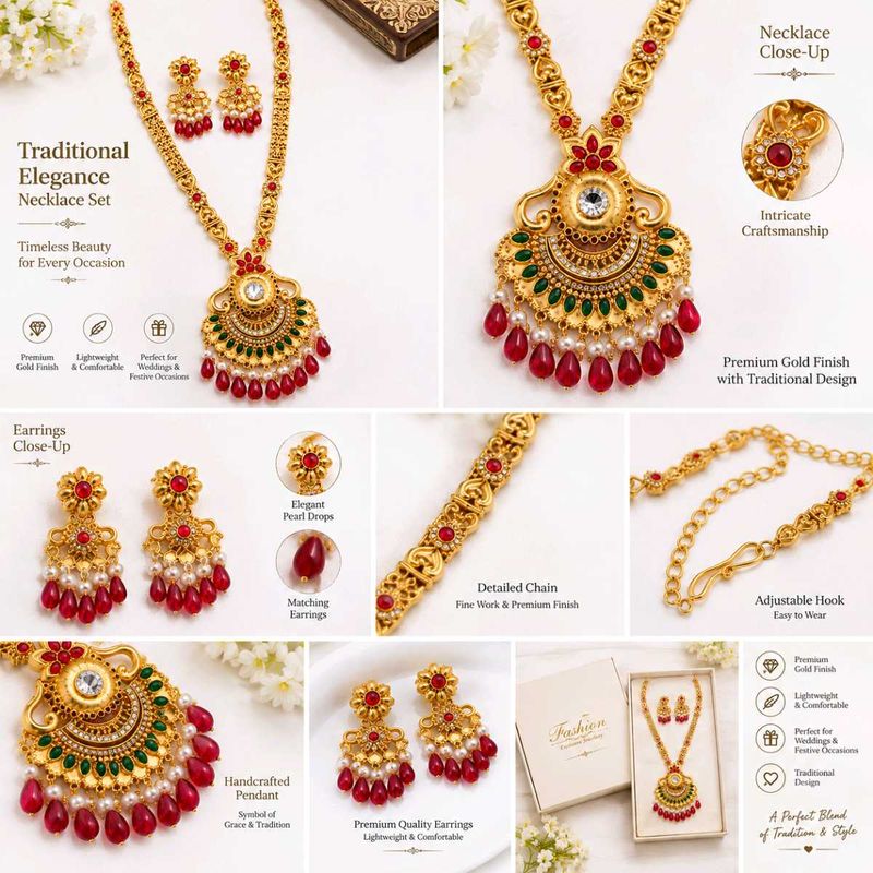 Exquisite Traditional Necklace &amp; Earring Set
