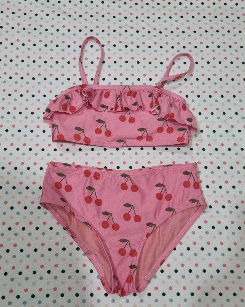 Cute Cherry Print Bikini Set
