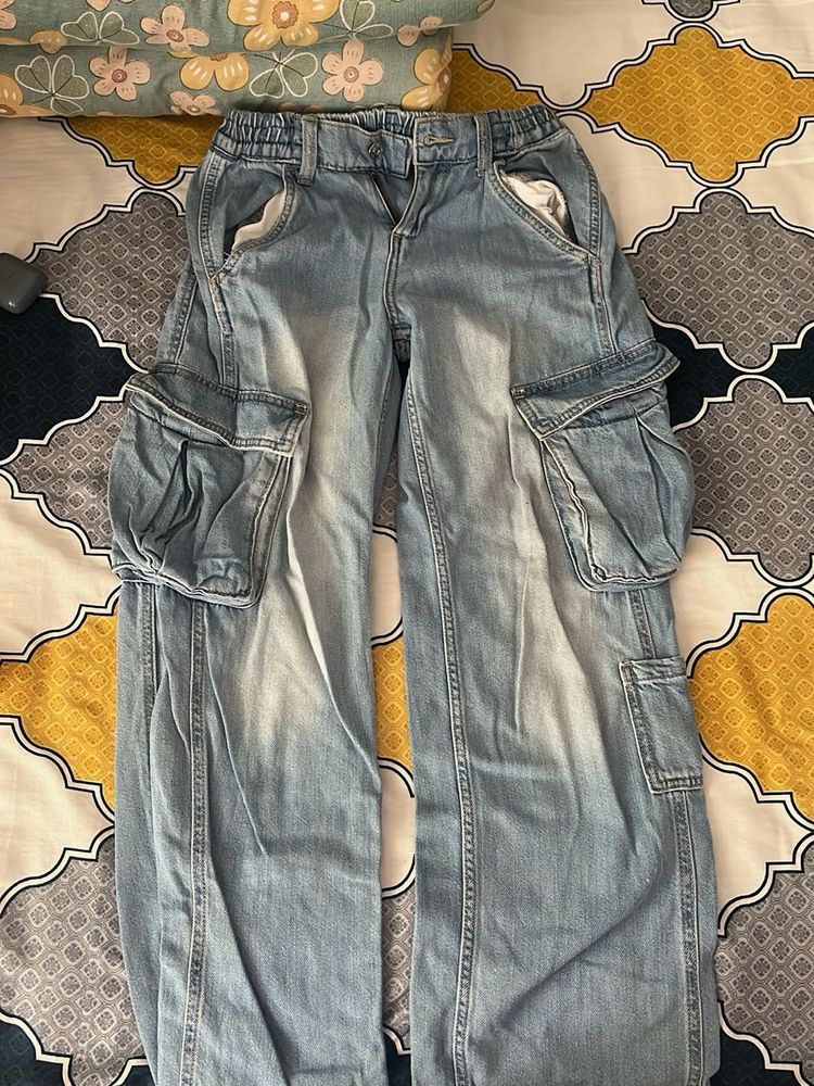 Blue Cargo Jeans