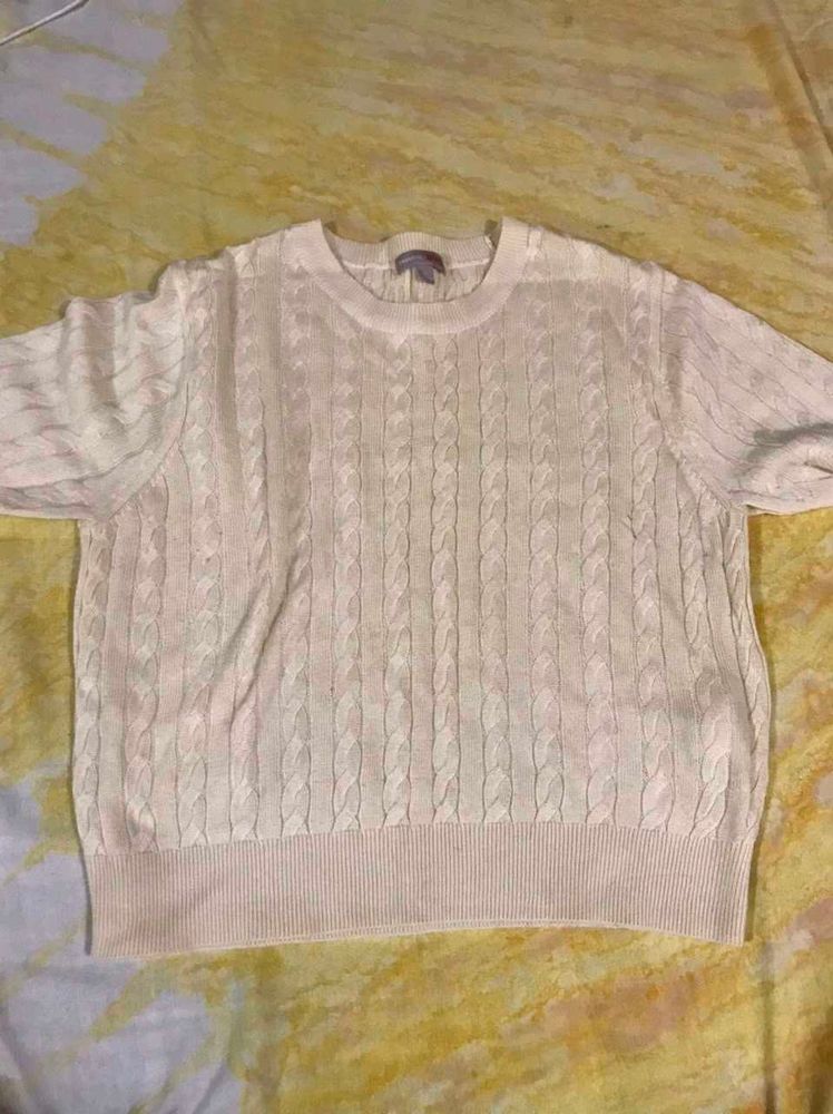 Cream Cable Knit Sweater