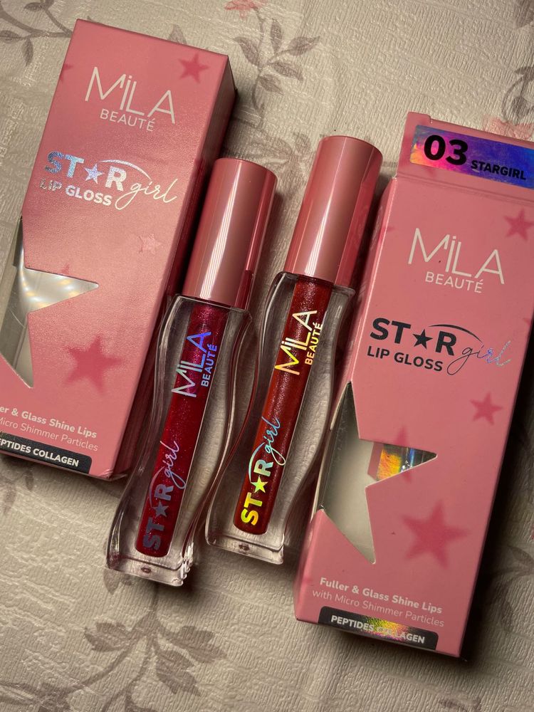 Mila Beaute Star Girl Lip Gloss x2
