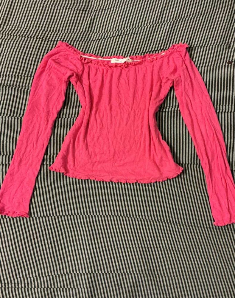 Pink Bardot Top