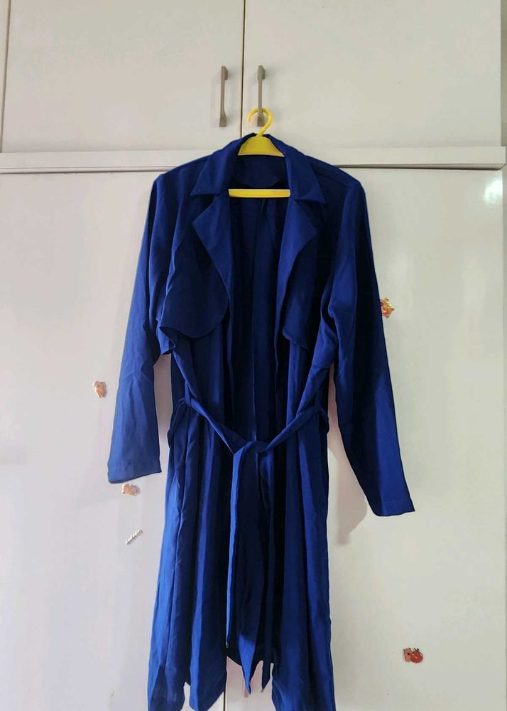 Elegant Blue Duster Coat
