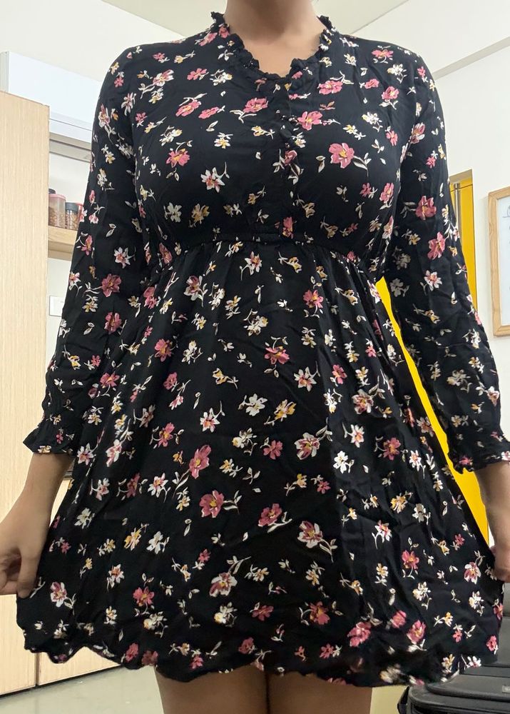 Floral Print Mini Dress