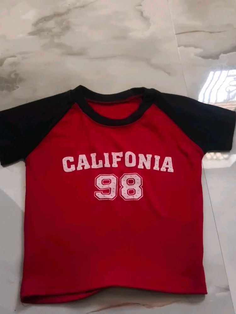 Red &amp; Black California 98 T-Shirt