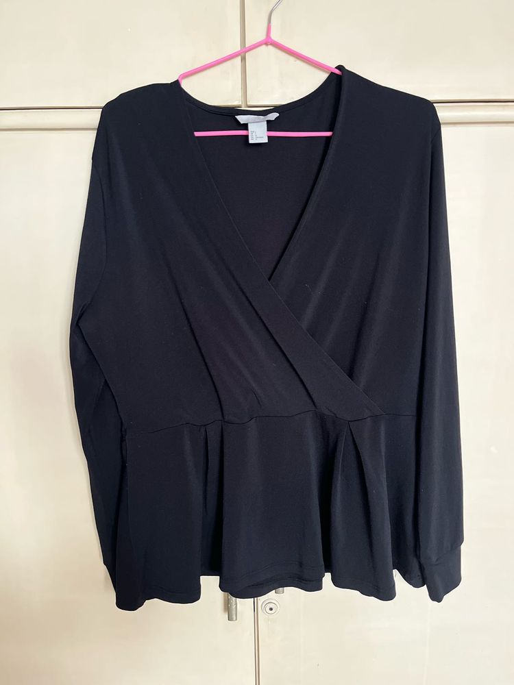 H&amp;M peplum top L
