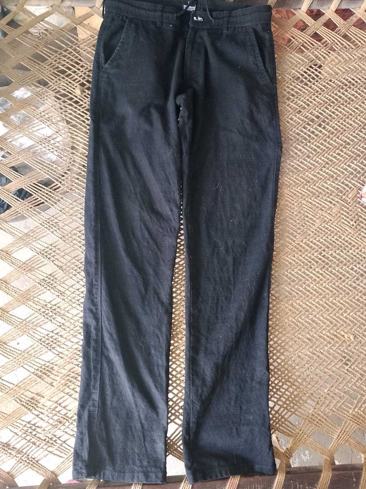 Men's Black Casual Trousers