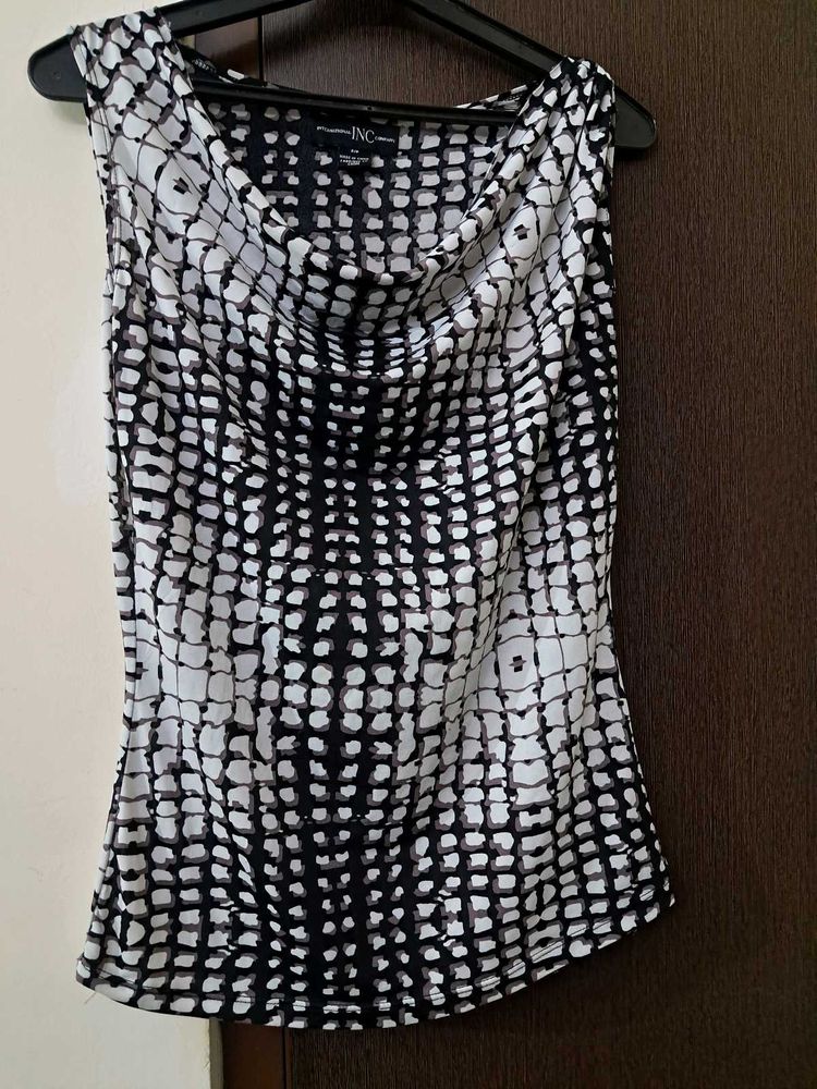 INC Printed Sleeveless Top
