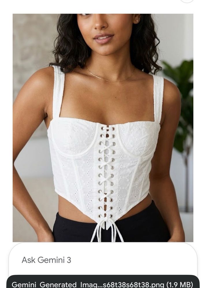 White Lace Corset Top