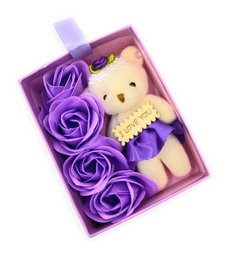 Teddy Bear &amp; Roses Gift Set
