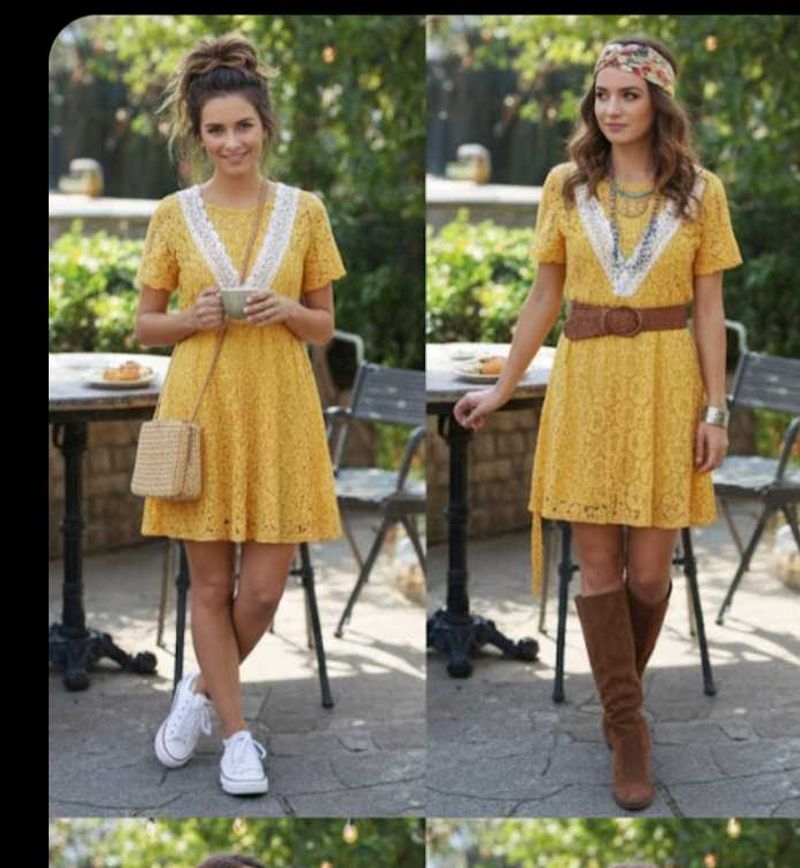 Boho Lace Mini Dress