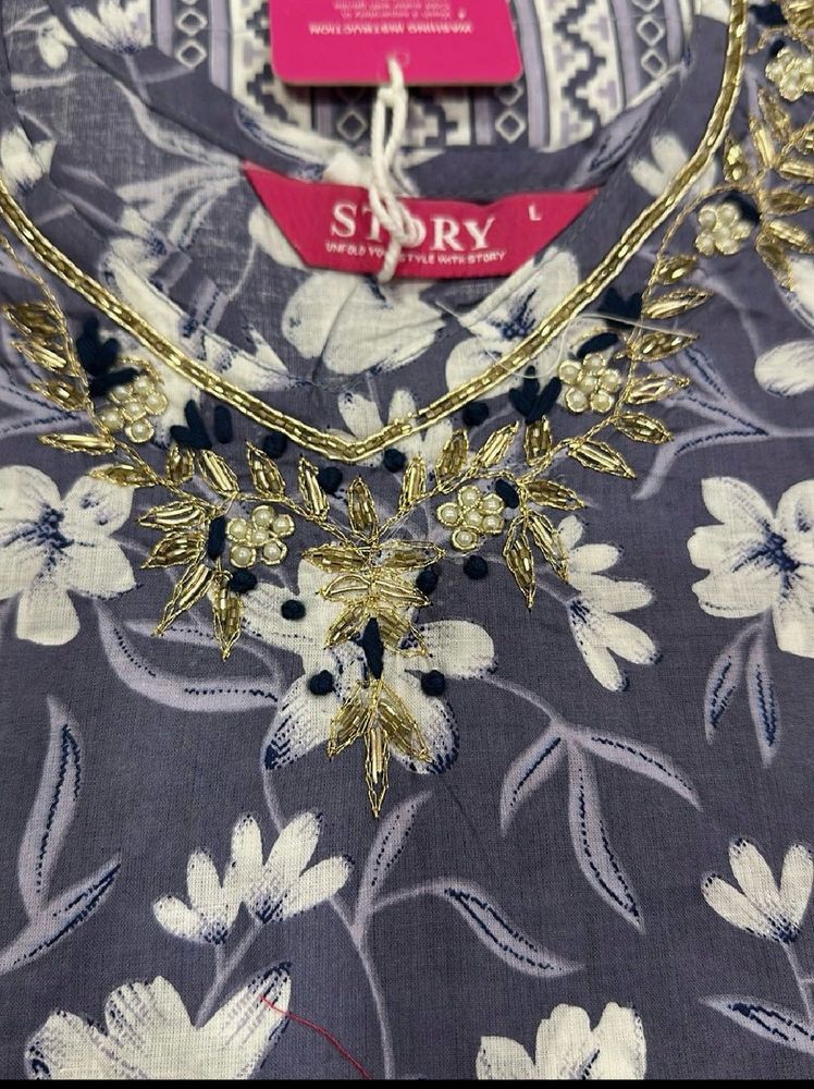 Story Floral Embroidered Kurta