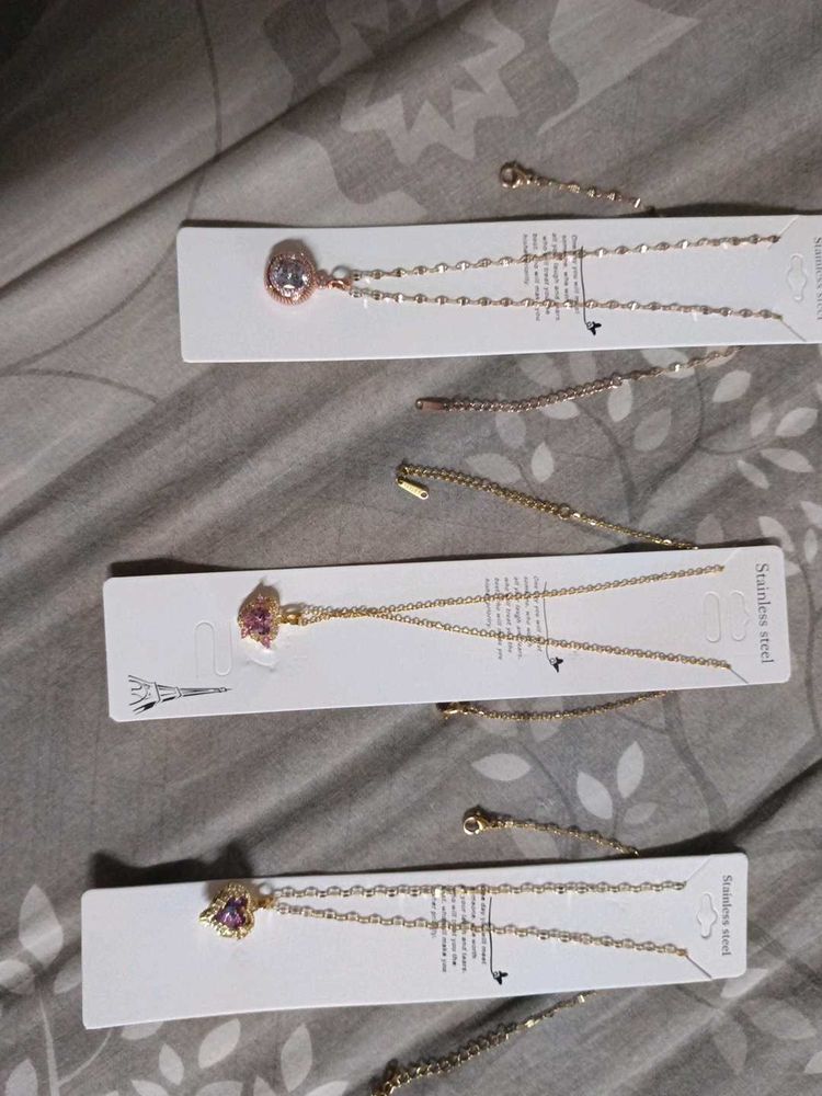 Elegant Pendant Necklaces (Set of 3)