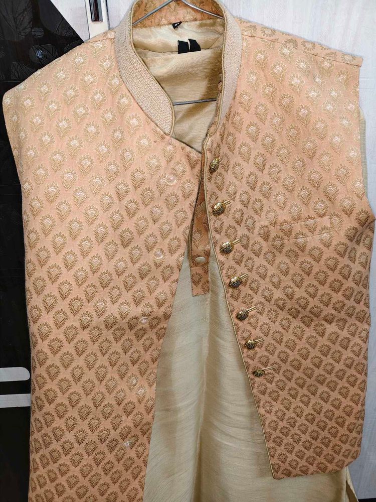 Elegant Peach Kurta Set