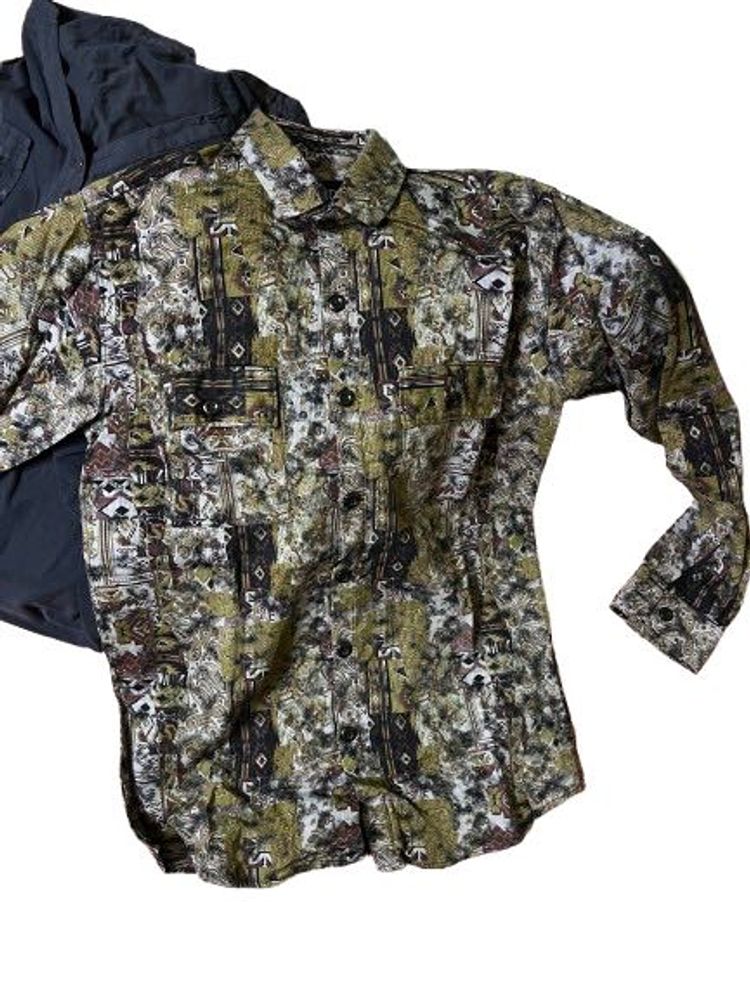 Vintage Patterned Button-Down