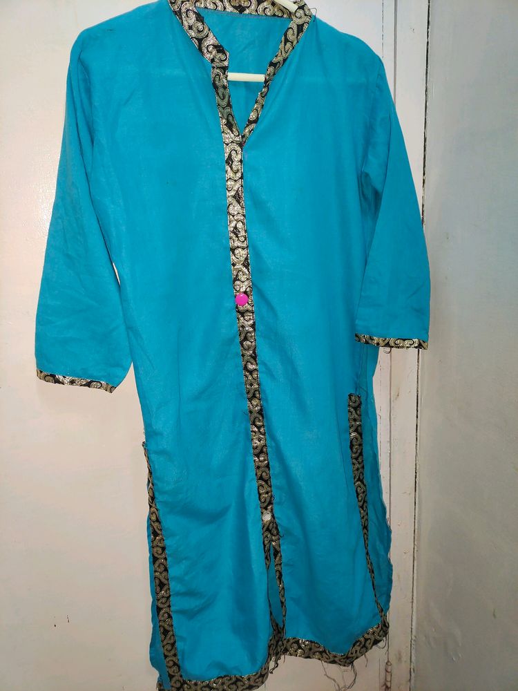 Straight Blue Kurti