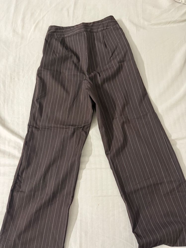 Pinstripe Wide Leg Pants