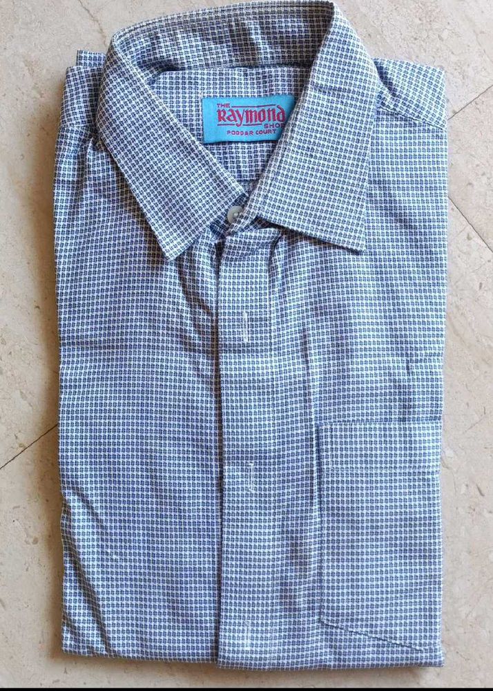 Raymond Classic Blue Checkered Shirt