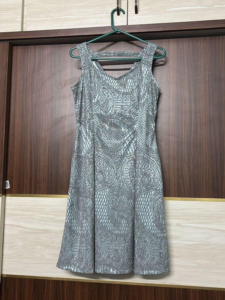 Silver Patterned Dress