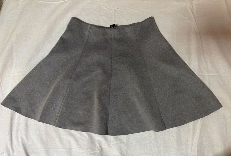 Grey Flared H&amp;M Skirt