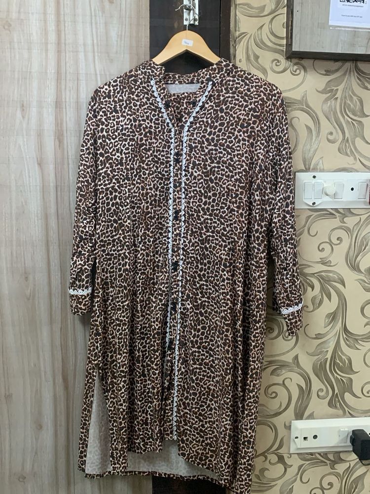 Stylish Leopard Print kurta set