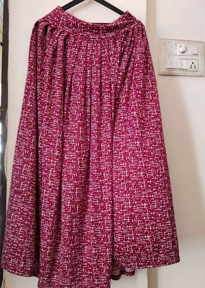 Maroon Printed plazoo
