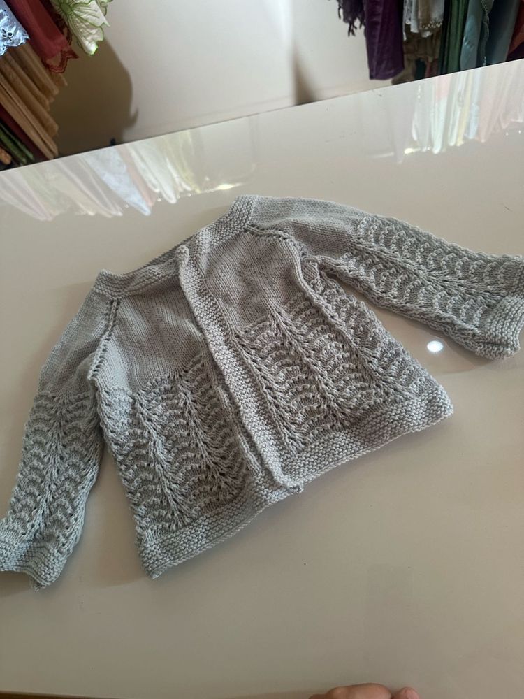 Chic Grey Knit Cardigan