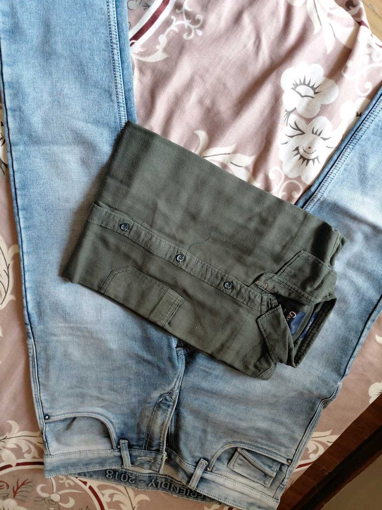 Men's  Jeans and Shirt Set