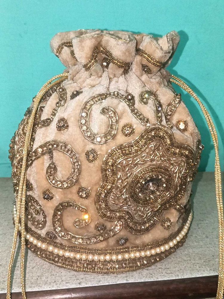 Designer potli velvet handbag