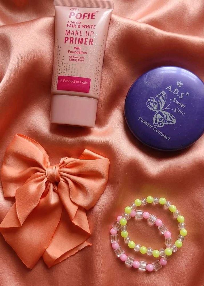 (Combo💗) bracelets, bow ,Pofie Primer, compact