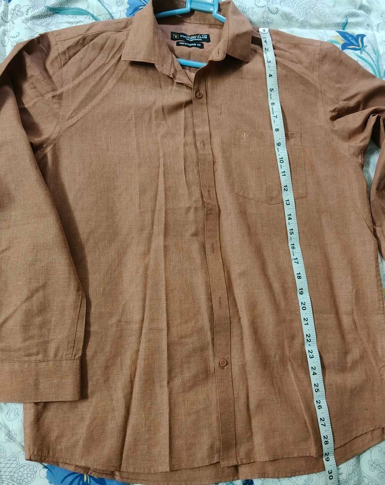 Men's Classic Brown Long Sleeve Shirt