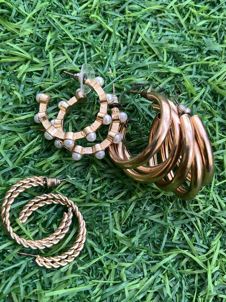3 pair Hoops