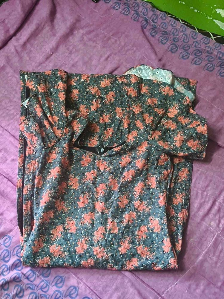 Floral Print Kurta