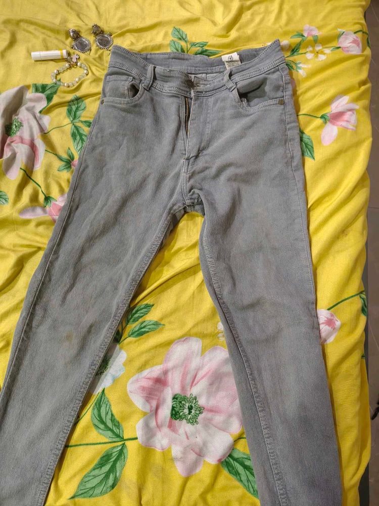 Grey Wash Denim Jeans