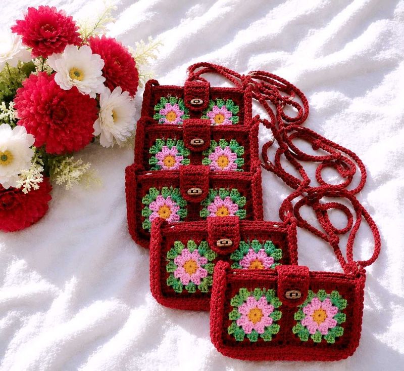 crochet sling bag